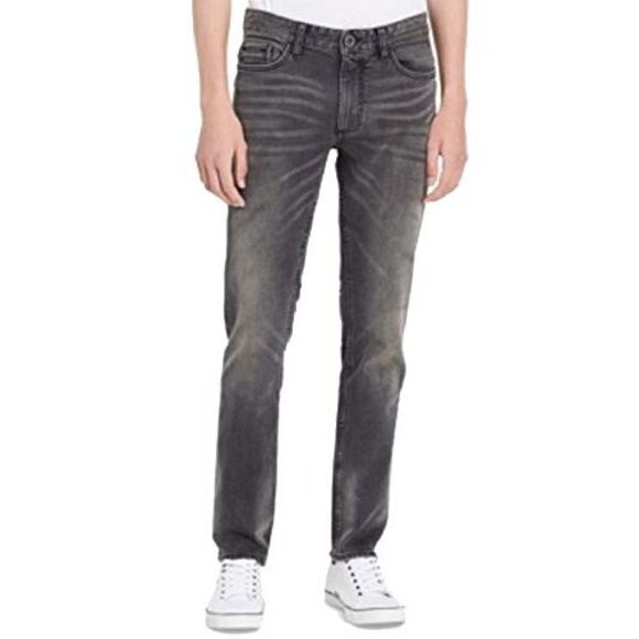 Calvin Klein Jeans Mens Slim-Straight Stretch Straight Leg Jeans Black 29/32 - Picture 1 of 4